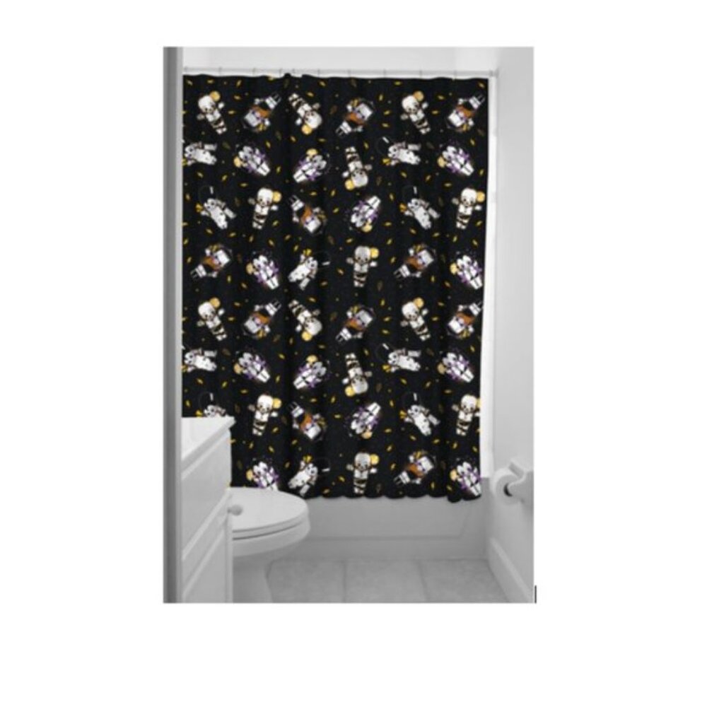 Kewpie Monsters Shower Curtain Retro Halloween Frankenstein Dracula Horror NWT